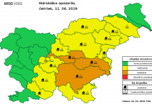 Arso svari pred intenzivnimi padavinami in možnimi poplavami v Posavju