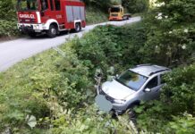 Radna – Lukovec: Osebno vozilo zapeljalo s ceste