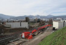 Sevnica: Nadvoz nad Savsko cesto dobiva obliko