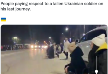Ganljivo slovo Ukrajincev od padlega vojaka