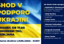 Ob 17. uri shod v podporo Ukrajini