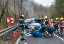 Prometna nesreča na cesti Boštanj – Mokronog