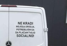 “Ne kradi orodja, potrebujem ga, da plačam tvojo socialno!”