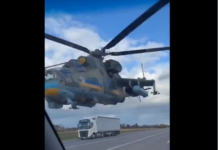 Ko se med avtomobili na avtocesti nenadoma pojavi helikopter (video)