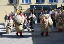 Kurenti obiskali sevniško občinsko upravo