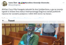 Po Ljubljani z nožem zabada ljudi, izgnati ga ne morejo