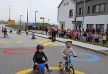Pri podružnični šoli v Velikem Podlogu nove prometne ureditve
