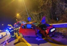 Sevnica: Nesreča na glavni cesti pri Radni