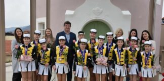 Mažoretke Dobova na sprejemu pri županu
