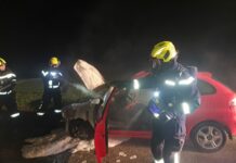 V Gabrju zagorelo vozilo, v Cerkljah ob Krki voznik kar 141 km/h