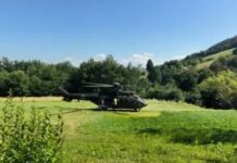 Helikopter posredoval v Mrčnih Selih