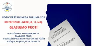 Krščanski forum SDS poziva k udeležbi na nedeljskem referendumu