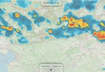 Sever države zajela neurja, ponekod pada tudi toča