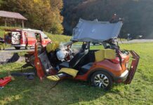Včeraj dve nesreči na območju Sevnice, posredoval tudi helikopter