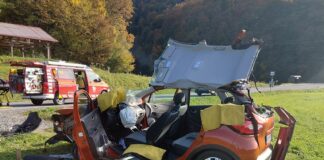 Včeraj dve nesreči na območju Sevnice, posredoval tudi helikopter