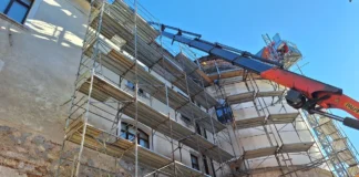 V Brežicah obnavljajo jugozahodni stolp brežiškega gradu
