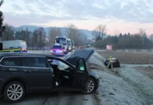 Nalet dveh vozil med Brežicami in Bukoškom
