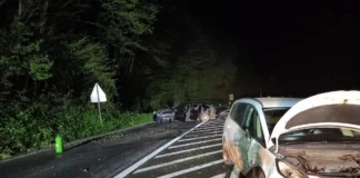 Ponoči nesreča pri Spodnjem Pijavškem